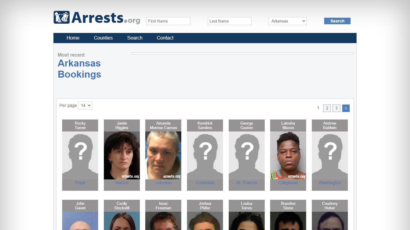 Arkansas Arrests and Inmate Search